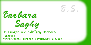 barbara saghy business card